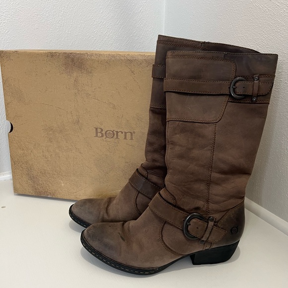 Born: Tall Leather Riding Boots - Picture 1 of 8